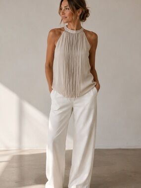 Ark & Co Cream Sleeveless Blouse